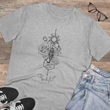 Load image into Gallery viewer, Bee, Tulips and Rose Organic T-shirt - Unisex T-Shirt Printify