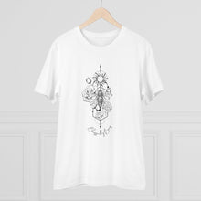 Load image into Gallery viewer, Bee, Tulips and Rose Organic T-shirt - Unisex T-Shirt Printify