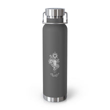 Load image into Gallery viewer, 22oz Vacuum Insulated Bottle Rose and Tulip Bee Design Mug Printify Grey 22oz