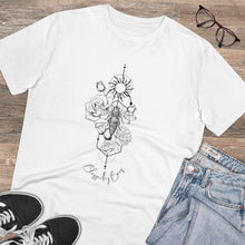 Load image into Gallery viewer, Bee, Tulips and Rose Organic T-shirt - Unisex T-Shirt Printify 
