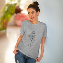 Load image into Gallery viewer, Bee, Tulips and Rose Organic T-shirt - Unisex T-Shirt Printify 
