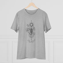 Load image into Gallery viewer, Bee, Tulips and Rose Organic T-shirt - Unisex T-Shirt Printify 
